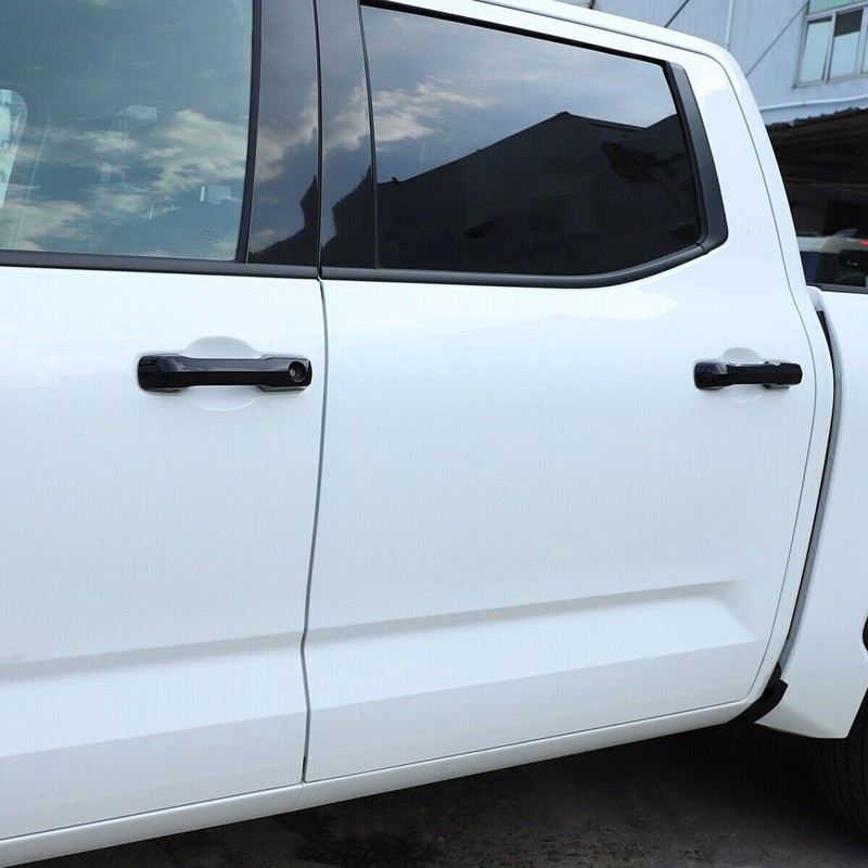 4pcs Gloss Black ABS Car Outer Side Door Handle Panel