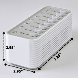 SPICE OF LIFE Tranquility Sound Machine - Khaki | USB Powered (Plug-in) White Noise Bluetooth Speaker, Sleep Timer, Rain Sound Projector | for Babies, Nursery, Kids, Adults | Bedroom, Office Décor