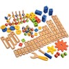 Constructive Playthings Wood Stress Nut and Bolt Builder with Activity