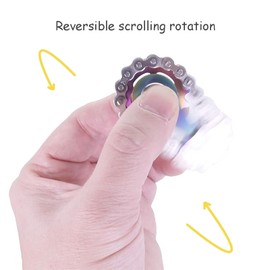 Yilceemy Metal Sprocket Chain Fidget Toy, Cool Assembly Fidget Spinner Ring Toy, Novelty Hand Finger Spinner, for Anti-Anxiety (6 x 3.5 cm)