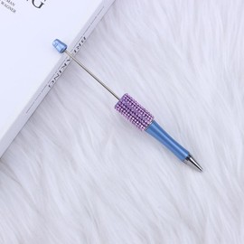 7 Pens Rhinestone Beadable Pens WHOLESALE BULK Beaded Ballpoint Pen 1.0mm Medium Suitable for DIY with Beads and Focals Ships from California:_64 Matte Blue 1E_7 PCS
