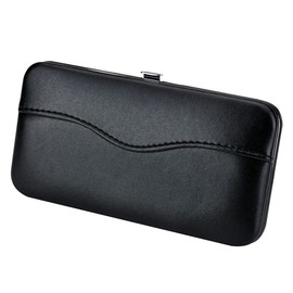 1 Piece PU Leather Empty Tweezers Storage Bag for Eyelash Extensions Multi-pockets Travel Case (Black)