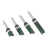 Bestgle 4pcs 1/4” Shank Top Bearing Flush Trim Pattern Router