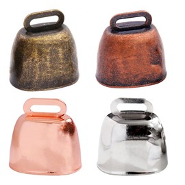 Metal Retro Cow Bell Pet Christmas Bell with Clear Sound (4 Different Colors)