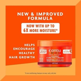 Cantu Coconut Curling Cream with Shea Butter for Natural Hair, 12 oz (Pack Of 1)