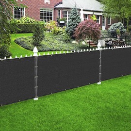 7' x 14' Black Privacy Screen Fence Cover Panel Shade Cloth Fabric for Chain Link Fence Driveway Playground Yard Garden Farm UV Protection