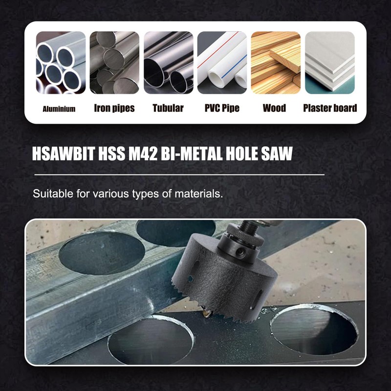 HSAWBIT HSS Bi-Metal 100mm Hole Saw, M42 Fast Cut Extra