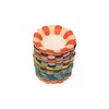 Qcwwy DIY Petal Paper Bowls, Cute Flower Cups, Stackable, 50pcs,