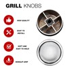 Aynaxcol 4Pcs Gas Grill Control Knobs with Nonslip Grip Gas