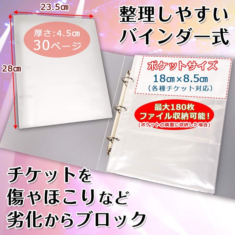 Goods marche Large Capacity Ticket Storage Holder File 30 Pages