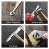 Multitool Wrench, with Adjustable Wrench/Flat Screwdriver/Phillips Screwdriver/Bottle opener/9 Different Sizes