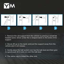 Unbranded Lift Support Shocks For 12" Universal Tonneau Cover Camper Window 80lb New 2pc