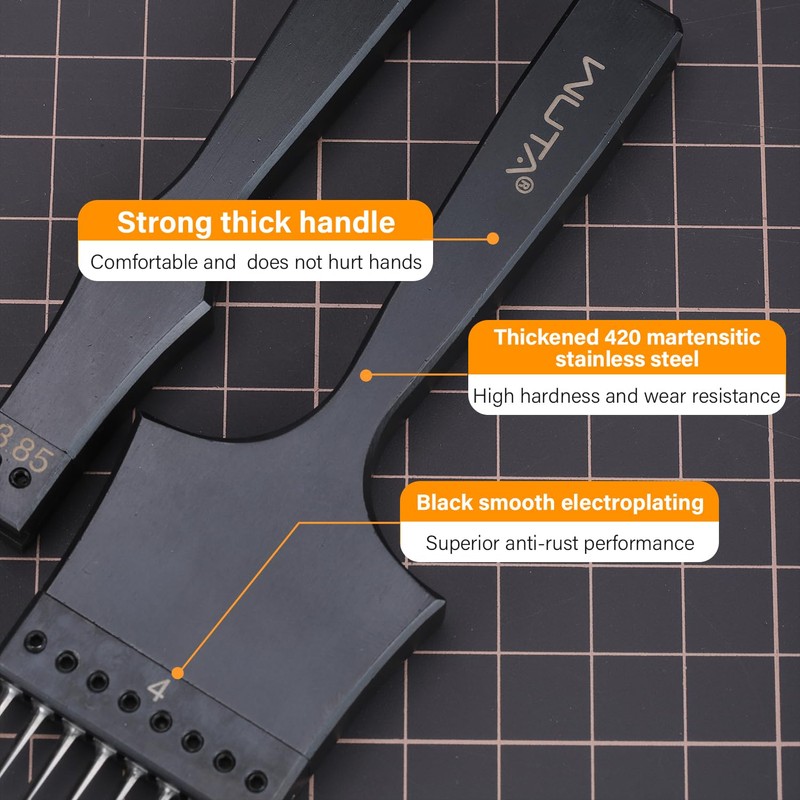 WUTA Removable Leather Hole Punch,Versatile Leather Stitching Punch,Leather Hole Punch