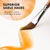 Professional Sable Watercolour Brushes 9pcs, Fuumuui Artist Paint Brush Set,