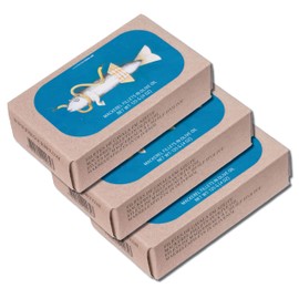 Canned Mackerel Fillets in Olive Oil by Jose Gourmet, Wild Caught Portuguese Mackerel, Tinned Fish in Olive Oil, High Protein Sustainable Seafood Snacks, Omega 3, Fair Trade, 125g Can