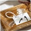 KONTONTY Earbuds Case Butterfly Beaded Chain Protective Shell for Stylish