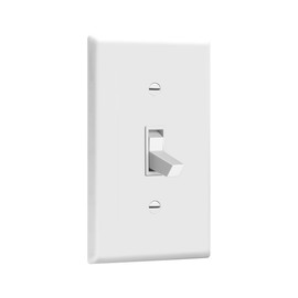ENERLITES Toggle Light Switch with Wall Plate, 3-Way or Single Pole, 15A 120-277V, Grounding Screw, Residential Grade, UL Listed, 83150-WWP-10PCS, White, 10 Pack
