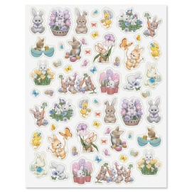 Current Easter Bunnies & Chicks Morehead Sticker Variety Pack -2 Sheets, 116 Assorted Stickers for Kids, Teachers, School, Scrapbooking, Journals, Monthly Planners, Calendars, Crafts & Greeting Cards