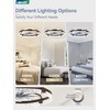 LEDIARY 24 Inch Low Profile Ceiling Fans with Lights and