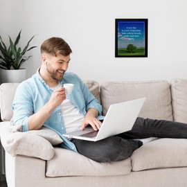 Every Day Is A New Beginning - Inspirational Quotes Wall Art, Motivational Tree in Field Picture Print, Modern Home Decor, Office Decor, School Decor, Bedroom or Living Room Decor, Unframed - 8x10