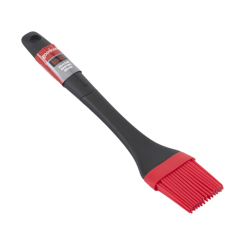 GoodCook Touch Silicone Basting Brush with Non-Slip Handle, Red/Black
