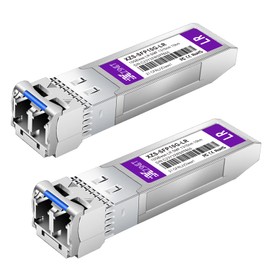 XZSNET 10GBASE-LR SFP+ Transceiver, 10G SFP+ to LC Single Mode Fiber Module Compatible for Cisco SFP-10G-LR, Ubiquiti UniFi UF-SM-10G, Mikrotik S+31DLC10D, Meraki, Netgear, D-Link and More, 2 Pack
