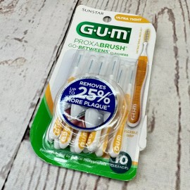 Sunstar GUM Proxabrush Go-Betweens ULTRA Tight PLAQUE REMOVAL 10pk