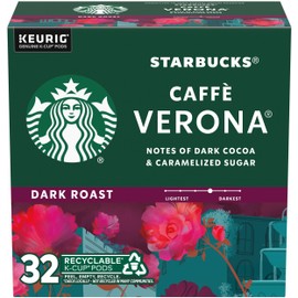 Starbucks K-Cup Coffee Pods, Dark Roast Coffee, Caffè Verona, 100% Arabica, 32 pods