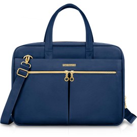 Ferkurn Laptop Bag Case Women Men Computer Bag for Mac HP LG Dell ASUS Acer, Shoulder Strap Carrying Briefcase Messenger Bag, Blue, 14 inch