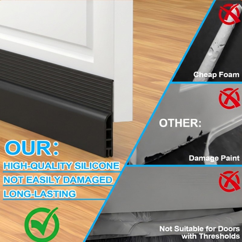 Door Draft Stopper Set - Door Bottom Seal - Door