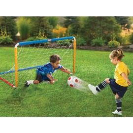 Little Tikes Easy Score Soccer Set Game Outdoor Toys for Backyard Fun Summer Play - Goal with Net, Soccer Ball, and Pump Included - Lawn Activities for Kids, Toddlers, Boys Girls Ages 2+