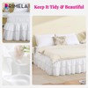RIMELA Ruffle Bed Skirt White Full 14 Inch Drop, Elastic
