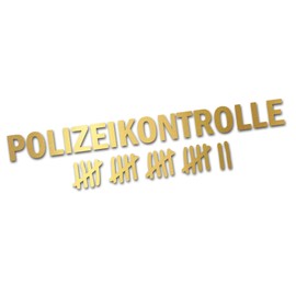 Car Sticker Police Control 20 x 4.5 cm Fun Sticker Funny for Car Bus Truck Motorcycle Bicycle Tuning Sticker Car Accessories Car Wash Safe K152 (Gold)