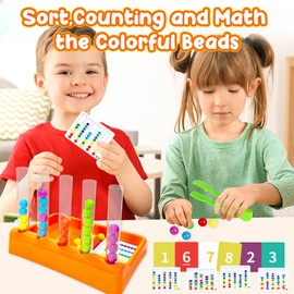 Counting and Color Sorting Toys, Preschool Kindergarten Learning Activities, Math Manipulatives Supplies Matching Games, Fine Motor Skills, Educational Montessori Toys for Kids 3 4 5 6 Year Old