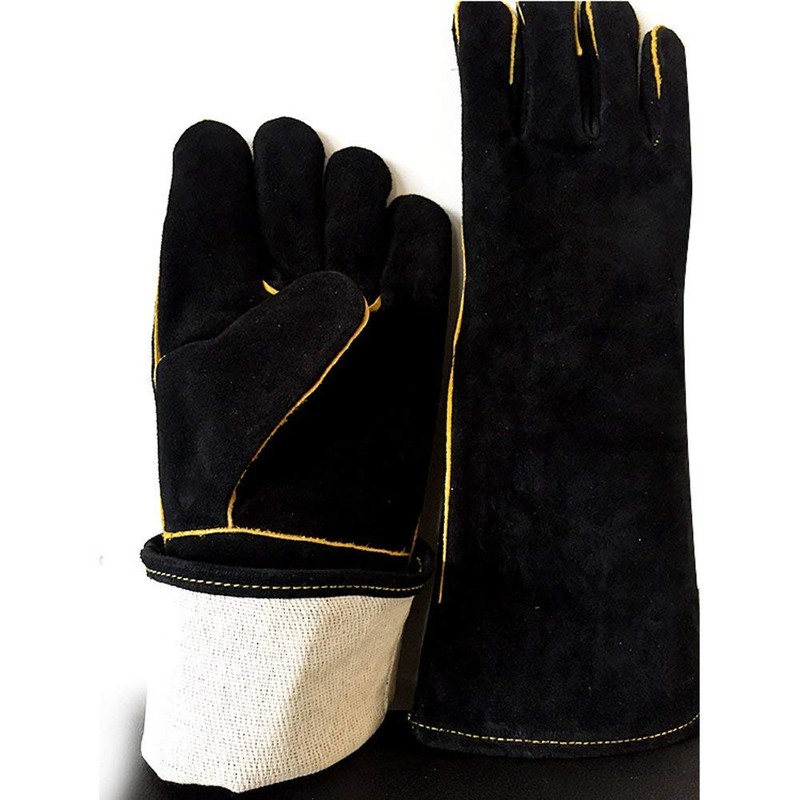 Welding Gloves, Heat Resistant Fire Proof Gauntlets, Fireside Gloves for