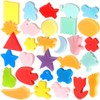 LEOBRO 30pcs Sponge Painting Shapes Painting Craft Sponge for Toddlers