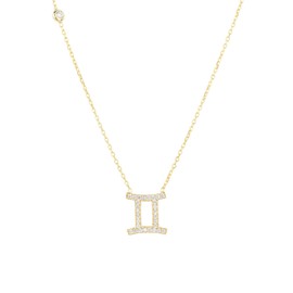 LATELITA Zodiac Star Sign 925 Sterling Silver Gold Dipped Pendant Necklace for Women