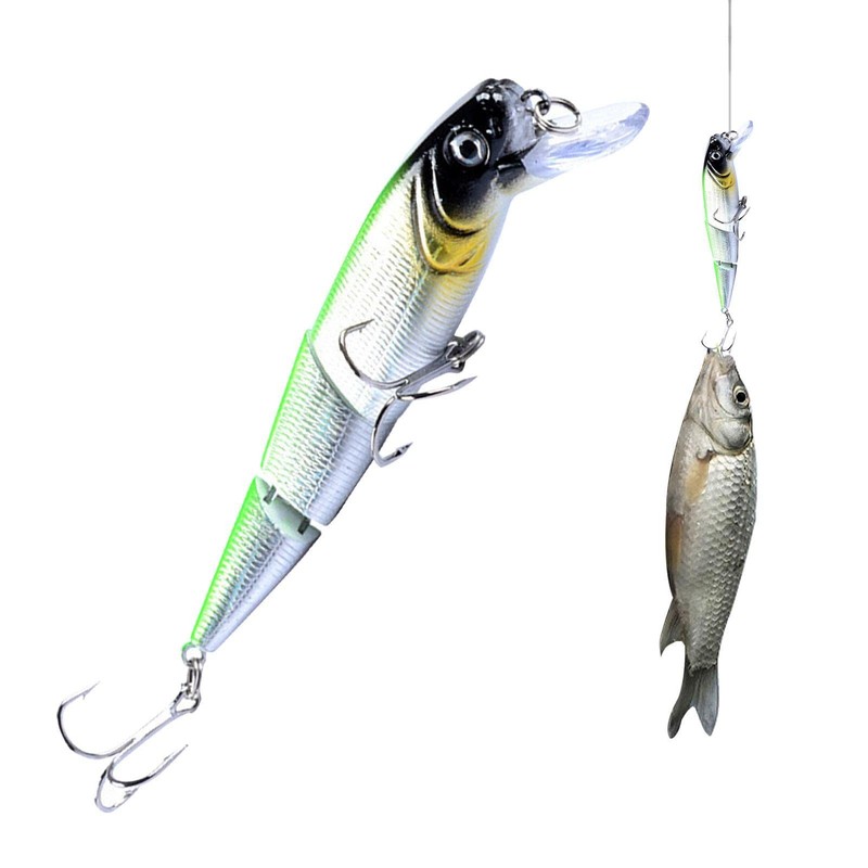 Minnow Fishing Lures | Three-Section Sinking Minnow Lures - Catfish