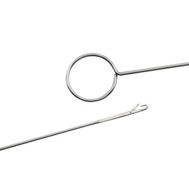 AXLIZER 2 piezas de acero inoxidable kit de bucle de costura gancho de gancho de gancho flexible enhebrador de cordón de metal pinzas de bucle largo herramienta de giro con pestillo para correas de tela, tiras de bricolaje accesorios de punto