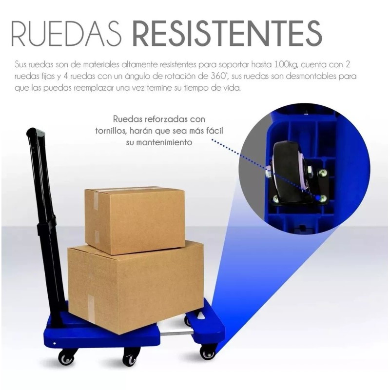 Total Supplier Carrito Plegable De Carga Equipaje Multifuncional Portátil