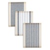 Kracht Jacquard Tea Towels, Half-Linen, Assorted Stripes, Anthracite/Black/Beige, 50 x