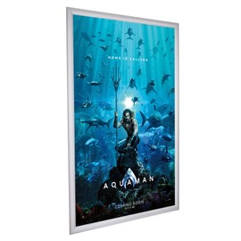 SnapeZo Poster Frame 24x36 Inches, Silver 1.2 Inch Aluminum Profile, Front-Loading Snap Frame, Wall Mounting, Premium Series