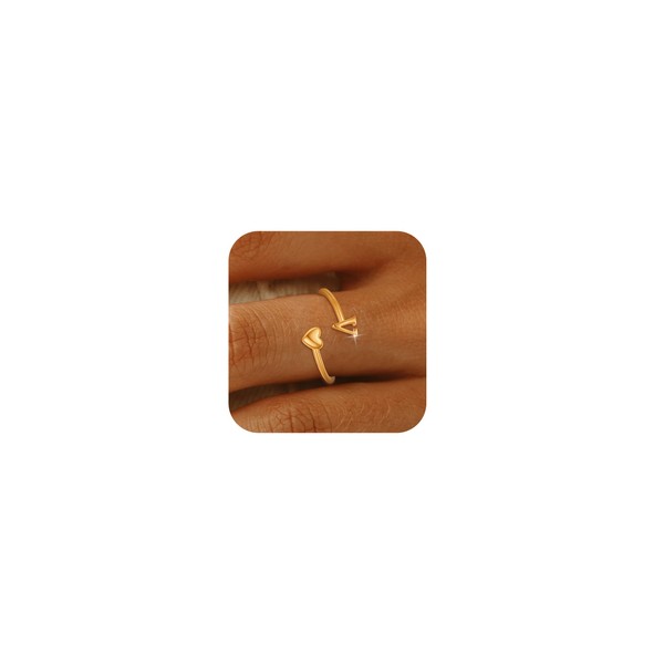 Gold Initial Rings for Women Non Tarnish Gifts Trendy Stuff