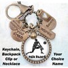 VolleyBall Player with Custom Name Keychain, Backpack Clip or Necklace,