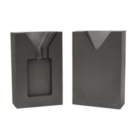 1 Troy Ounce Gold Rectangular Two Part Split Graphite Ingot Mold Precious Metal Casting Melting