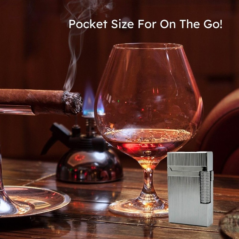 Visol Hubbard Traditional and Torch Flame Refillable Gas Lighter, Flint