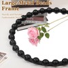 AAZZKANG Black Round Wall Mirror Metal Framed Beaded Mirrors Decorative