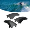 3Pcs Surfboard Fins PVC Quick Release Replacement Tri Fin Set