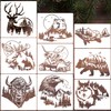 Animal Wood Burning Stencils for Painting 12” Deer Eagle Stencil