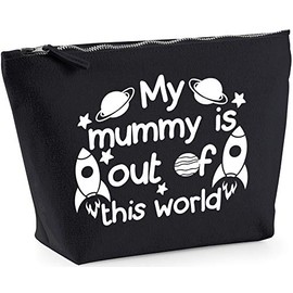 Hippowarehouse My Mummy Is Out Of This World printed make up cosmetic wash bag 18x19x9cm
